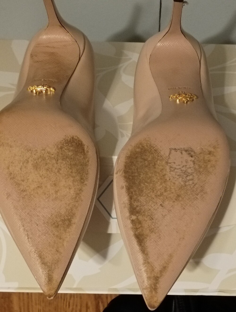 ✨ Authentic ✨ Size 10 PRADA Nude Pointy Toe Heels - Picture 5 of 7